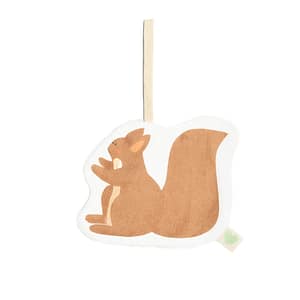 doudou attache-tétine fait main écureuil, crée par amour pastel création artisanale et confection de doudou attache tétine et coussin doudou. fabriqué dans notre atelier en France